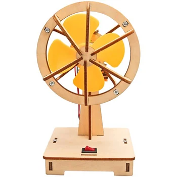 Дървена модел на електрически вибриращо вентилатор, детски научна играчка, технология, определени за изучаване на физика 