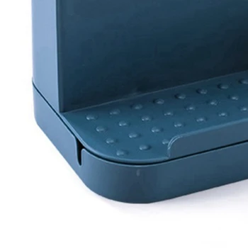 Синя завъртане на срока за съхраняване на канцеларски материали Настолна кутия за съхранение на дом, офис, канцеларски - Изображение 2  