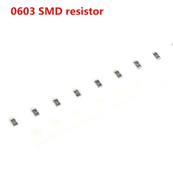 200ШТ SMD 0603 1/8 W чип-резистор резистори 1 ω ~ 10 М 1R 10R 51R 1K 5.1 K 10K 100K 10 75 100 330 ома 10R 100R 330R 1 М 3M3 5M1 - Изображение 1  