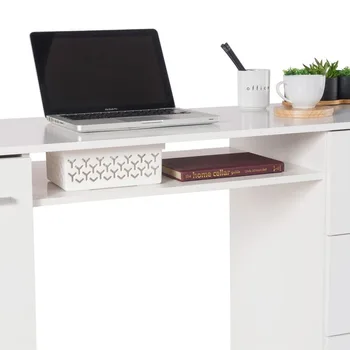 Нов компютърен маса 2023 г., Wooden бюро за домашния офис с чекмеджета - Изображение 2  
