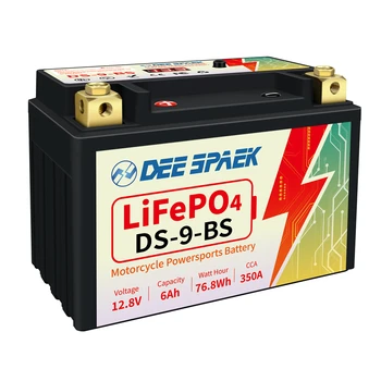 Дубликат на батерията Lifepo4 76.8 Wh 350CCA Lifepo4 12.8 V 6AH За мотоциклети, работа на смени Батерия 9-BS За Скутер, Литиева Батерия YTR9-BS ES-TX9 - Изображение 1  