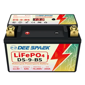 Дубликат на батерията Lifepo4 76.8 Wh 350CCA Lifepo4 12.8 V 6AH За мотоциклети, работа на смени Батерия 9-BS За Скутер, Литиева Батерия YTR9-BS ES-TX9 - Изображение 2  