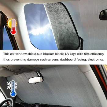 Сенника на предното стъкло за Ford Ranger 2015-2021 Алуминиево фолио сенника на предното стъкло на превозното средство Сгъваема сенника Аксесоари - Изображение 2  
