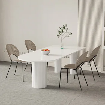 Маси от скандинавския шисти Модерен лукс за сядане на открито маси за кухня Mesas Comedor Мебели за дома SR50DT - Изображение 1  