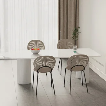 Маси от скандинавския шисти Модерен лукс за сядане на открито маси за кухня Mesas Comedor Мебели за дома SR50DT - Изображение 2  