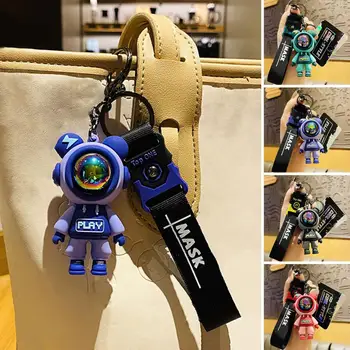 Ключодържател с анимационни мечка цип, сладка кукла-мечка-астронавт, ключодържател, висулка за чанта, ключодържател от колата, Креативна чанта-чар, аксесоари - Изображение 1  