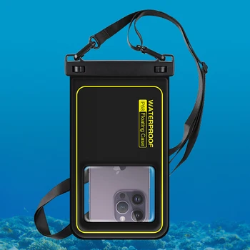 Водоустойчиви калъфи за телефони HAISSKY IP68, голяма плавательная чанта за съхранение, универсални непромокаеми торби през рамо с регулируема шнурком - Изображение 1  