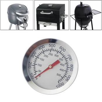 Циферблат термометър за барбекю от неръждаема стомана, датчик за температура на скара за барбекю, готварска печка, кухненски принадлежности за дома - Изображение 1  