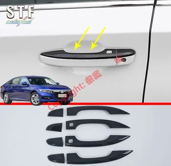 Тампон Дръжката на Вратата В Стил Въглеродни Влакна С Умен Отвор За Honda Accord MK10 2018 2019 автоаксесоари Етикети W4 - Изображение 1  