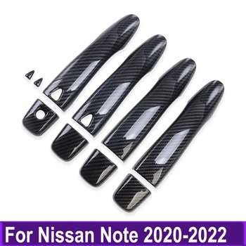 Автоаксесоари за полагане на Страничната дръжката на вратата, накладки, стикер за Nissan Note 2020 2021 2022 ABS, изработени от въглеродни влакна - Изображение 1  