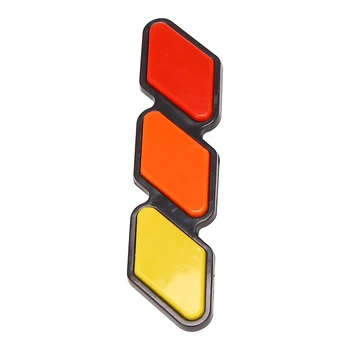 1 Комплект трехцветных икони-емблеми Grill за Toyota-Tundra Tacoma 4 Runner Sequoia Rav4 Highlander, жълто /оранжево /червено - Изображение 2  