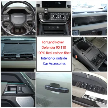 Сега въглеродни влакна Land Rover Defender 90 И 110 20-23 Централна воздуховыпуск на волана, Декоративна стикер, Автомобилни Аксесоари - Изображение 1  