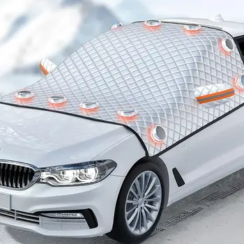 Снежната покривка на предното стъкло на автомобила с отразяващи предупредителни ленти за носене на предното стъкло на автомобила, козирка от сняг, Аксесоари за стайлинг на автомобили - Изображение 2  