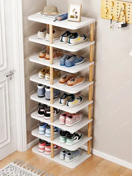 Стойка за обувки домашен врата многопластова просто стойка за съхранение на закрито компактен, лесен шкаф за обувки - Изображение 1  