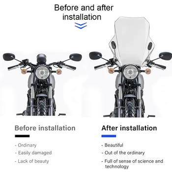 За KEEWAY K-LIGHT 125 KLIGHT125 2018 г. - 2023 Универсален мотоциклет предното стъкло, защитно стъкло, и Дефлектор, Аксесоари за мотоциклети - Изображение 2  
