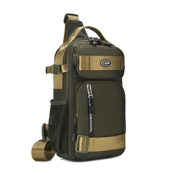 Модерна чанта през рамо с голям капацитет, мъжки ежедневни чанта за пътуване на открито, мултифункционален водоустойчив Голяма нагрудная чанта - Изображение 1  