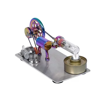 Модел на двигателя на Стърлинг с горещ въздух Генератор на Двигателя Физически Експеримент Научна Играчка Образователна и Научна играчка Многоцветен - Изображение 1  
