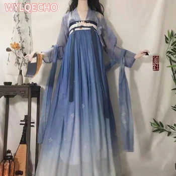 Новият годишен Женски традиционен Китайски костюм на фея за cosplay Hanfu, Древно рокля Hanfu, розова рокля за парти по случай рожден ден, Голям размер XL - Изображение 2  