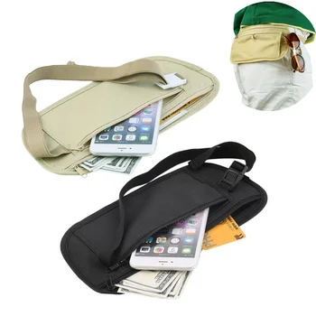 Тъканта, пътна чанта, скрит портфейл, паспорт, пари, чанта към колана си, тънка secret сигурност, полезна пътна чанта за съхранение - Изображение 1  