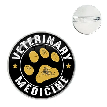 Аз обичам Ветеринарна медицина, игла за медицински сестри, брошки във формата на стъклен купол, чанта на ревера на ризата, Скъпа икона, мультяшные Кристални игли за шаферките-добрите любовници - Изображение 2  