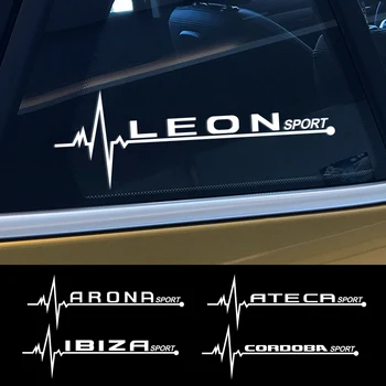 2 бр. За Seat Leon MK3 MK2 Ibiza 6J 6L Ateca Arona Arosa Авто Приказно Стикер Странично Стъкло Vinyl Стикер От PVC Автомобилни Аксесоари - Изображение 1  