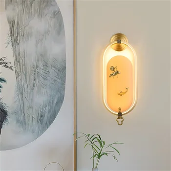 SOFEINA led осветление стена за помещения Луксозни Месингови аплици Модерен стенен лампа Домашен Декоративен за спални хол Офис - Изображение 2  