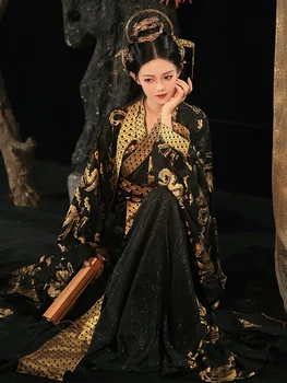 Hanfu Ретро Уей Джин с наклонена яка, позлатен мъжки и женски модели в един стил CP, китайска пролет и есен - Изображение 2  