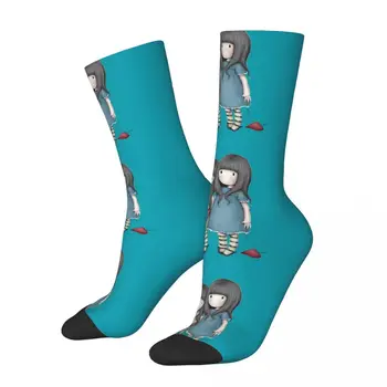 Хип-хоп, Ретро приятели Луд мъжки чорапи Santoro Gorjuss Унисекс модел в уличном стил, забавен новост, чорапи за екипажа, подарък за момчета - Изображение 1  
