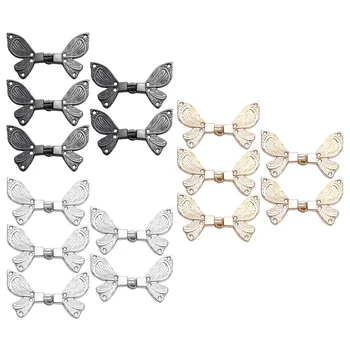 5 Двойки Метални Копчета-Пеперуди-Жаби Ретро Жилетка Hanfu С Цип за плетене на една Кука И Уши, Закручивающиеся Ключалки, Обков за Шиене на Чонсамах - Изображение 1  