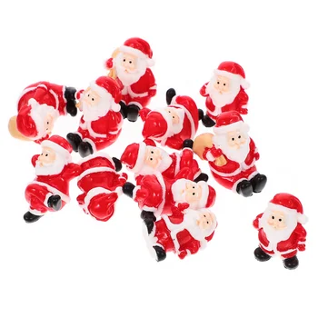 Коледни Миниатюрни Фигурки на Дядо Коледа Декорации от смола, Коледни Украси за Кукла къща, Фигурки на Снежната топка - Изображение 1  