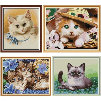 Серия Сладка котка Комплекти на кръстат бод 