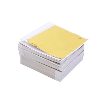 100 бр. / опаковане. Хартиен лист от медна фолио с имитация на златен ленти за украса, декорация за нокти 