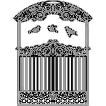 Нови Елегантни Дантелени Вратите Птици Занаят Форма За Релеф 2021 Метални Режещи Печати за 