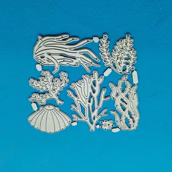 Под вода на Метални режещи печати за направата на занаяти собствените си ръце, Океанските животни, растения, scrapbooking, изработка на поздравителни картички - Изображение 1  