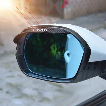 2 елемента Огледалото за Обратно виждане на Автомобила Дъжд Вежди Козирка От Въглеродни Влакна За Lifan X60 Solano 320 720 620 125CC 200CC 150CC - Изображение 2  