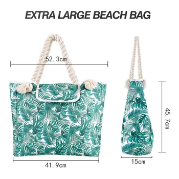 Лятна чанта-тоут, плажна чанта, дамска чанта за пазаруване, преносима чанта-месинджър, дамски холщовая чанта на едно рамо с модерен принтом - Изображение 2  