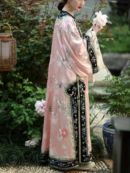Рокля Чонсам с флорални принтом, винтажное рокля-ципао с яка-часова китайски стил, дамски дрехи - Изображение 2  