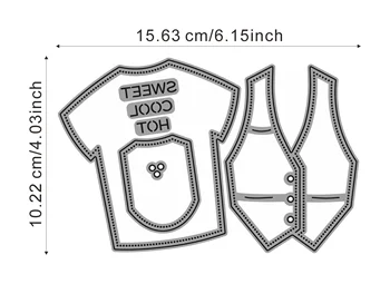 Щанци за рязане на метал колекция от печати за жилетка и тениски набор от матрици За Изрязване на Diy от Хартия с Релефни - Изображение 2  