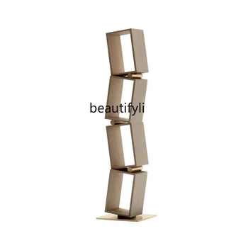 Лавица за книги на лавица за книги от масивно Дърво в скандинавски минималистичном стил шкафове, полици за домашно кабинета на корпусна мебел - Изображение 1  