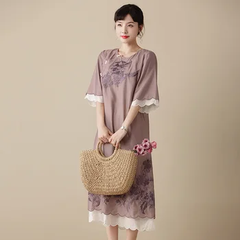 Бабушкино луксозно винтажное вечерна рокля, китайското женствена рокля Hanfu - Изображение 1  