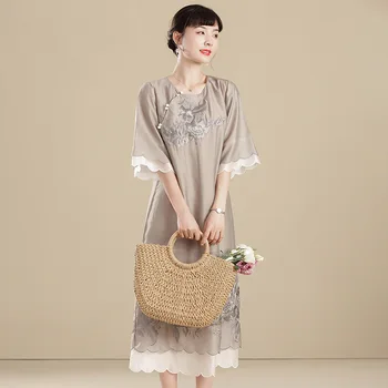 Бабушкино луксозно винтажное вечерна рокля, китайското женствена рокля Hanfu - Изображение 2  