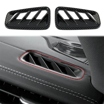 Тампон на странично отдушник на арматурното табло на автомобила за Jeep Grand Cherokee 2021 2022 Аксесоари за интериора ABS, изработени от въглеродни влакна - Изображение 2  