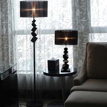 Кристална под лампа за дневна, спалня, творческа личност, американска е лампата, луксозен етаж лампа, прост, модерен вертикален лампиона - Изображение 2  