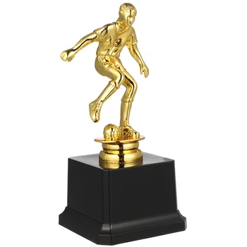 Златна награда Купа-трофей Спортни състезания Пластмасова статуетка за футбол, баскетбол, бадминтон Сувенирни празници - Изображение 2  