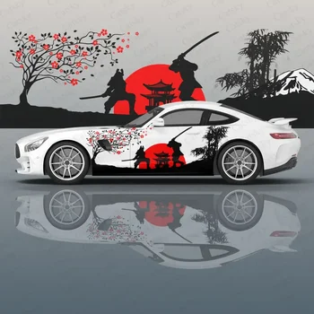 Японски елемент, рисуването с туш, стикер за автомобил, защитно фолио, винил, странична графика за състезания на Itacar, пръски боя, фолио за автонаклеек - Изображение 1  