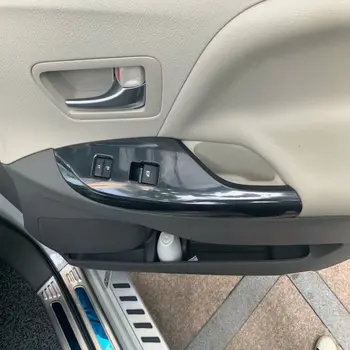 За Toyota Sienna 2019 2020 Въглеродни влакна Преминете Стеклоподъемника вътрешността на колата Капак Завърши Стикер за стайлинг Аксесоари - Изображение 1  