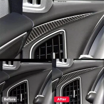 Автомобилни стикери за Infiniti Q50 Q60 13-19, Декоративна декорация на таблото с лявата ръка, Аксесоари за интериора на колата е от въглеродни влакна - Изображение 2  