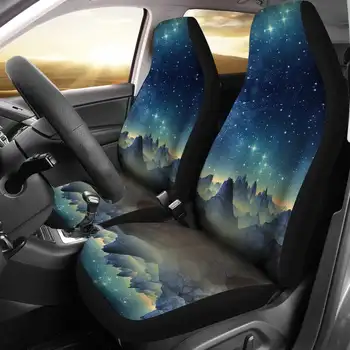 Калъф за седалка Surface Planet Galaxy с космически принтом, Комплект покривала за автомобилни седалки, 2 бр., автоаксесоари, автомобилни постелки - Изображение 1  
