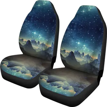 Калъф за седалка Surface Planet Galaxy с космически принтом, Комплект покривала за автомобилни седалки, 2 бр., автоаксесоари, автомобилни постелки - Изображение 2  