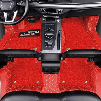 Двойни кожени постелки от шенилна за Honda Accord 2014-2017, Килими с лого по поръчка на Пълен комплект от аксесоари за интериора - Изображение 2  